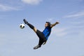 Football - Soccer Player Volley Royalty Free Stock Photo