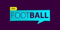 Football or Soccer Sport news banner on purple background. Banner template design. Vector