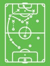 Football / Soccer Tactic Table. Line Art Royalty Free Stock Photo