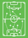 Football / Soccer Tactic Table. Protection Scheme. Line Art