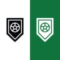 Football or Soccer Team Badge Icon Logo in Glyph Style Royalty Free Stock Photo