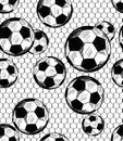 Football (soccer) theme seamless pattern Royalty Free Stock Photo