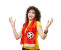 Football or soccer woman fan Royalty Free Stock Photo