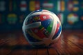 Football sport colorful ball. Generate Ai
