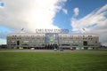 Football stadium Cars Jeans in the Hague, home of ADO Den Haag which plays in the Dutch Eredivisie with lights on Royalty Free Stock Photo