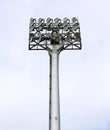 A football stadium floodlight with metal pole Royalty Free Stock Photo