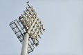 Football stadium floodlights Royalty Free Stock Photo