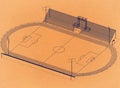 Football stadium - Retro Architect Blueprint