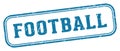 football stamp. football rectangular stamp on white background Royalty Free Stock Photo