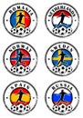Football stamps set