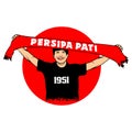 football supporters patifosi persipa pati vector