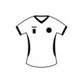 Football t-shirt black simple icon