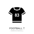 football t shirt with number 83 icon in trendy design style. football t shirt with number 83 icon isolated on white background.
