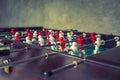 Football table game with red and ( Filtered image p Royalty Free Stock Photo