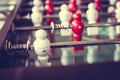 Football table game with red ( Filtered image Royalty Free Stock Photo