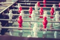 Football table game with red ( Filtered image Royalty Free Stock Photo