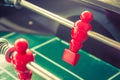 Football table game with red ( Filtered image ) Royalty Free Stock Photo