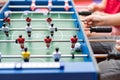 Football table played by boys Royalty Free Stock Photo