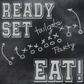 Football Tailgate Party Chalkboard Art Invitation Royalty Free Stock Photo