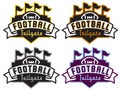 Football Tailgate Party Logo in Four Team Colors Royalty Free Stock Photo