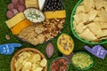 Football Food for a game watching or tailgating party Royalty Free Stock Photo