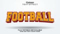 football text effect 3d style vector editable Royalty Free Stock Photo