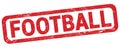 FOOTBALL text written on red rectangle stamp Royalty Free Stock Photo