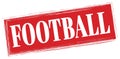 FOOTBALL text written on red stamp sign Royalty Free Stock Photo