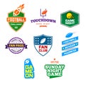 Football themed badges