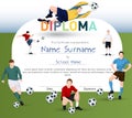 Football themed certificate template