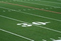 Football Thirty Yard Line Royalty Free Stock Photo