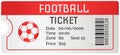 Football ticket card modern design. Invitation to football match to sports stadium to competition