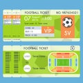 Football Ticket Modern Design. Soccer stadium scheme with zone