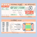 Football Ticket Modern Design. Soccer stadium scheme with zone