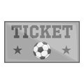 Football tickets icon, black monochrome style