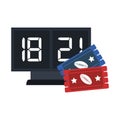 Football tickets and timer
