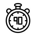 Football Time Vector Thick Line Icon For Personal And Commercial Use
