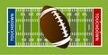 Football touchdown field Royalty Free Stock Photo