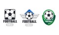 Football Tournament Logo Templates Set, Sport Team Identity, Championship, Soccer League Retro Badges Design Vector