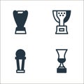 football trophies line icons. linear set. quality vector line set such as football trophy, football trophy, trophy Royalty Free Stock Photo