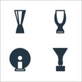 football trophies line icons. linear set. quality vector line set such as football trophy, football trophy, trophy Royalty Free Stock Photo