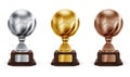 Football trophys Royalty Free Stock Photo
