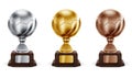 Football trophys Royalty Free Stock Photo