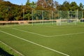 Football turf with artificial grass Royalty Free Stock Photo