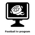 Football tv program icon vector isolated on white background, lo