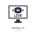 football tv program icon on white background. Simple element illustration from American football concept