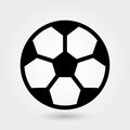 Football vector icon, Soccer ball icon, Sports ball symbol. Modern, simple glyph, solid vector illustration Royalty Free Stock Photo