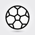 Football vector icon, Soccer ball icon, Sports ball symbol. Modern, simple outline, outline vector illustration Royalty Free Stock Photo