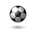 Football vector icon. soccer ball on white. Royalty Free Stock Photo