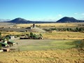 Football in the volcanoes Royalty Free Stock Photo